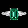 Emerald Radiance on Silk