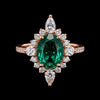 Emerald Radiance Halo Ring