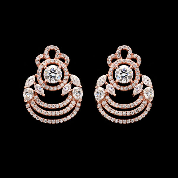 Victorian Moissanite Chandelier Earrings