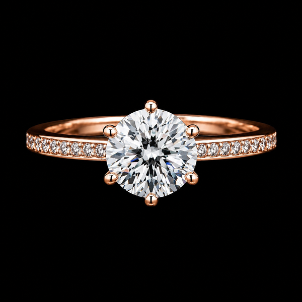 Celestia Sparkle Moissanite Solitaire Ring in Sterling Silver
