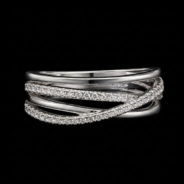 Radiant Intertwined Moissanite Ring