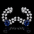 Blue Sapphire Vine Cuff Earrings