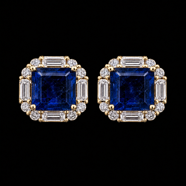 Blue Statement Stud