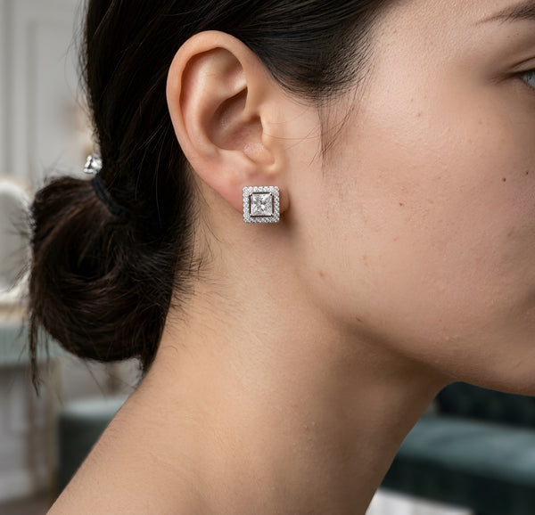 Square Halo Stud