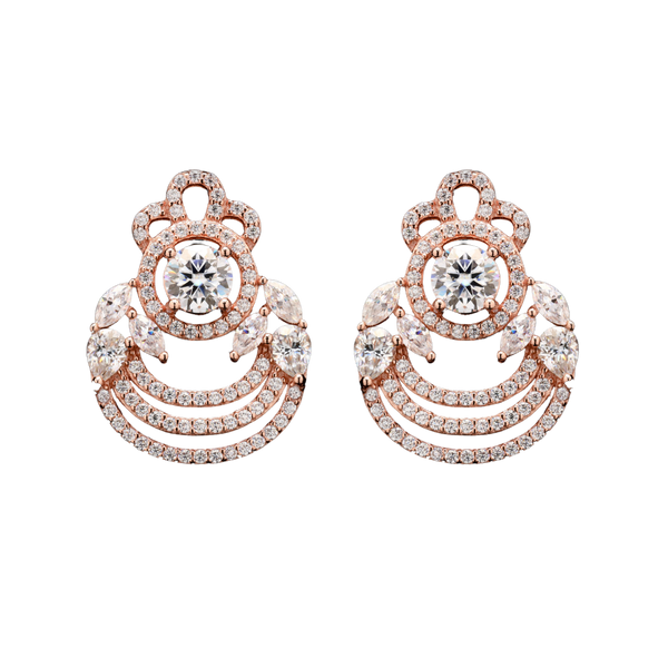 Victorian Moissanite Chandelier Earrings
