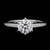 Celestia Sparkle Moissanite Solitaire Ring in Sterling Silver