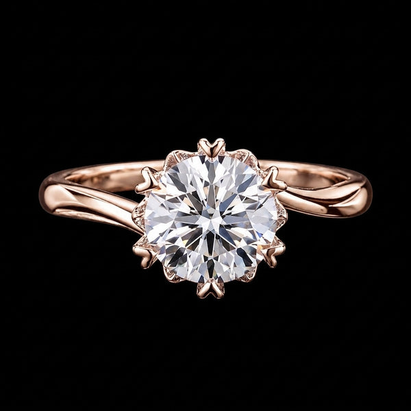 Celestia Crown Solitaire Ring