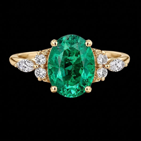 Velour Emerald Spark Ring
