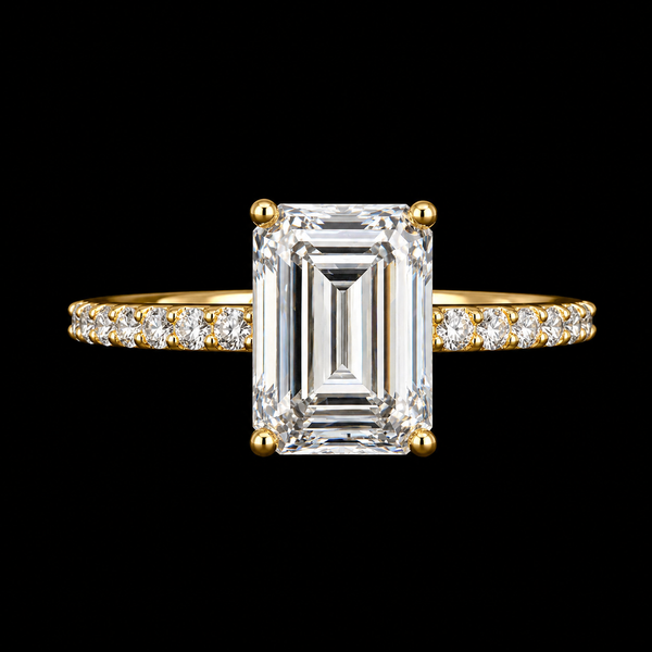 Luminous Ice Emerald-Cut Moissanite Solitaire