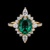 Emerald Radiance Halo Ring