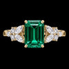 Eterna Bloom Emerald-Cut Diamond Accent Ring