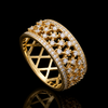 Aurelia Moissanite Lattice Band