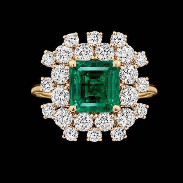 Emerald Crown Ring