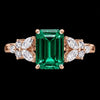 Eterna Bloom Emerald-Cut Diamond Accent Ring
