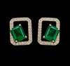 Emerald Frame Stud