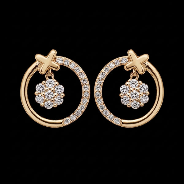 Floral Halo Circle Earrings