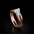 Elegant Rose Gold Triangular Diamond Ring – Split Shank Design