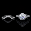 Curved Band & Solitaire Ring