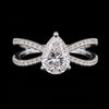Eterna Twist Pear-Cut Moissanite Ring