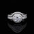 Curved Band & Solitaire Ring