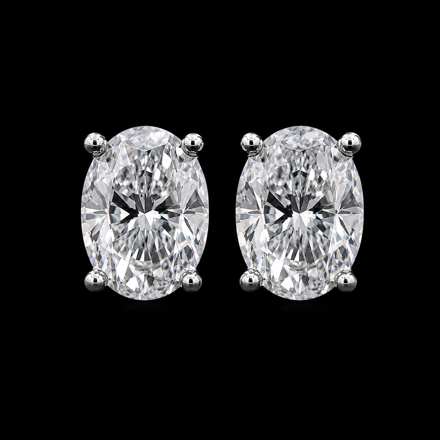 Oval Solitaire Stud
