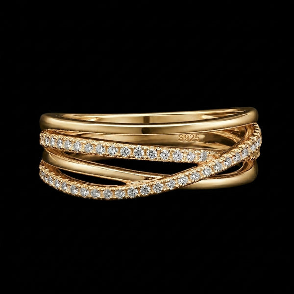 Radiant Intertwined Moissanite Ring