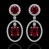 Ruby Halo Drop Earrings