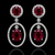 Ruby Halo Drop Earrings