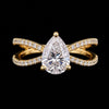 Eterna Twist Pear-Cut Moissanite Ring