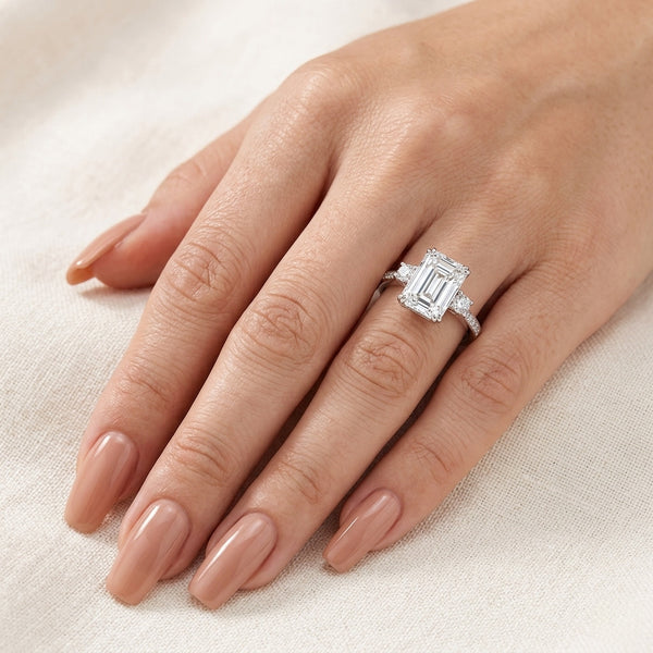 Eterna Radiance Emerald-Cut Diamond Ring