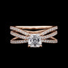 Luminous Cross-Band Ring – Hand-Cut Asscher Moissanite