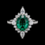 Emerald Radiance Halo Ring