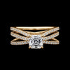 Luminous Cross-Band Ring – Hand-Cut Asscher Moissanite