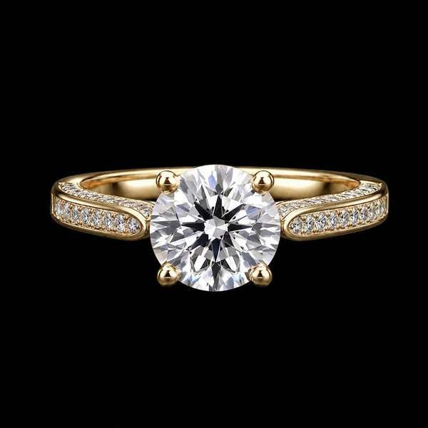 Radiant Brilliance: Moissanite Solitaire in Sterling Silver