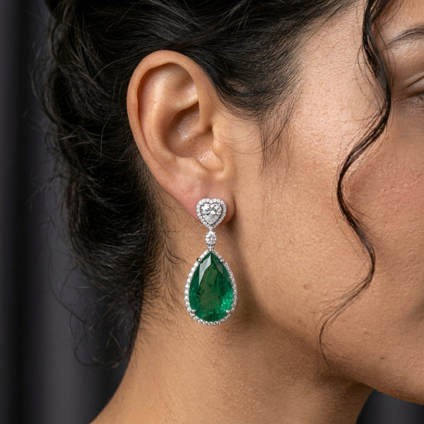 Royal Emerald Dangle Earrings