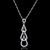 Diamond Cascade Silver Pendant – Graceful Brilliance in Sterling Silver