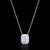 Emerald Halo Diamond Pendant Necklace