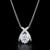 Elegant Diamond Twist Pendant Necklace