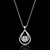 Elegant Teardrop Diamond Pendant in White Gold