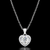 Heart-Shaped Diamond Pendant Necklace in Sterling Silver