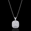 Radiant Square Halo Diamond Pendant