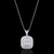 Radiant Square Halo Diamond Pendant