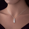 Elegant Seven-Stone Diamond Drop Pendant