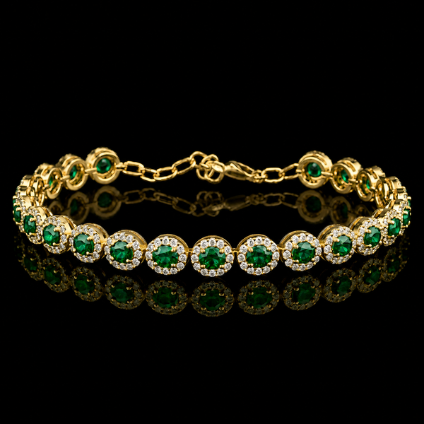 Emerald Charm Bracelet
