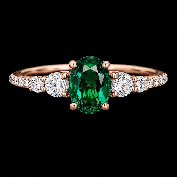 Verdant Luxe Emerald Diamond Ring