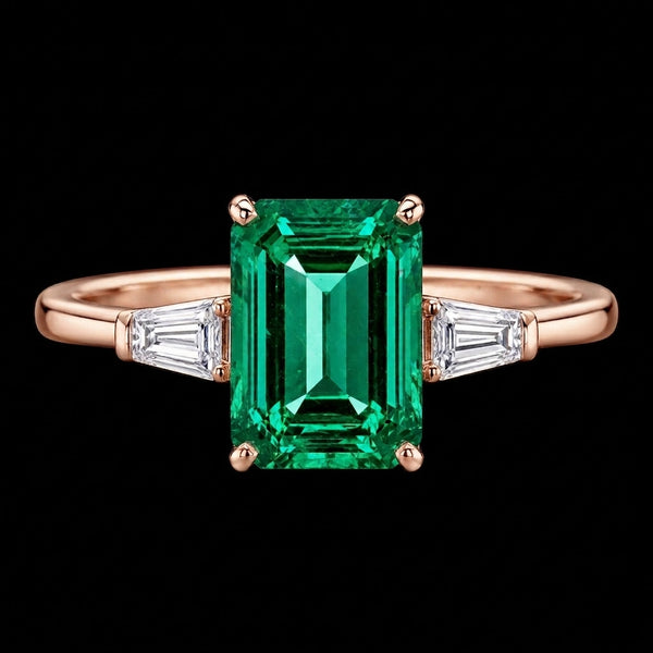 Emerald Radiance on Silk