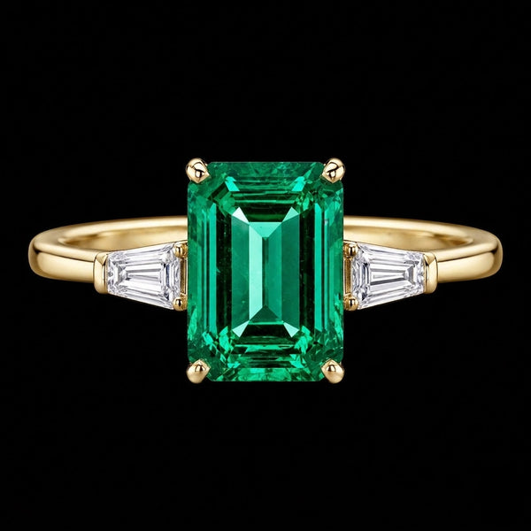 Emerald Radiance on Silk
