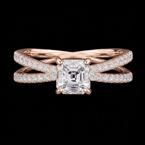 Radiant Elegance Moissanite Diamond Ring