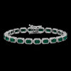 Emerald Halo Bracelet