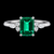 Emerald Radiance Moissanite ring